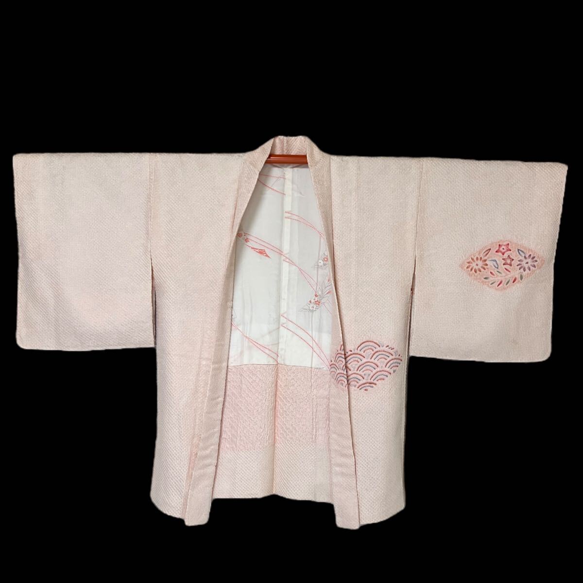 羽織 総絞り 美品 和装コート 着物用コート 中古 仕立て上がり リサイクル着物 きもの 着物 カジュアル着物 kimono 裄64.5cm