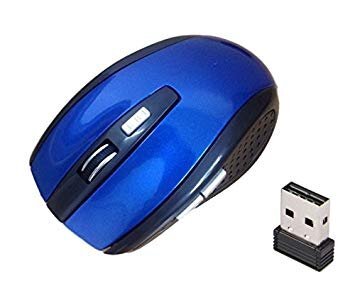【vaps_4】マウス ワイヤレスマウス 《ブルー》 USB 光学式 6ボタン マウス 無線 2.4G 送込_画像1