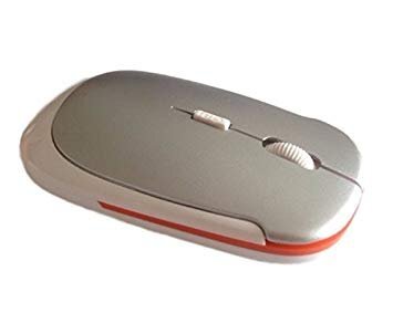 【VAPS_1】マウス 超薄型 軽量 ワイヤレスマウス 《シルバー》 USB 光学式 3ボタン 2.4G コンパクト マウス 送込の画像1