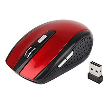 【vaps_3】マウス ワイヤレスマウス 《レッド》 USB 光学式 6ボタン マウス 無線 2.4G 送込_画像1