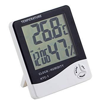 【vaps_6】5機能搭載 デジタル温度計 湿度計 掛け時計 置時計 兼用 温湿度計 目覚まし カレンダー 送込の画像1