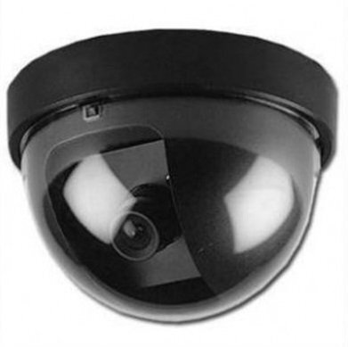【vaps_3】ドーム型 ダミー防犯カメラ ブラック LED点滅 防犯 侵入防止 監視カメラ 送込_画像1