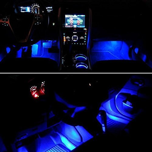 【VAPS_1】車載用 ブルーLED フットランプ 足元 フロアライト 4ユニット×3LED 送込_画像2