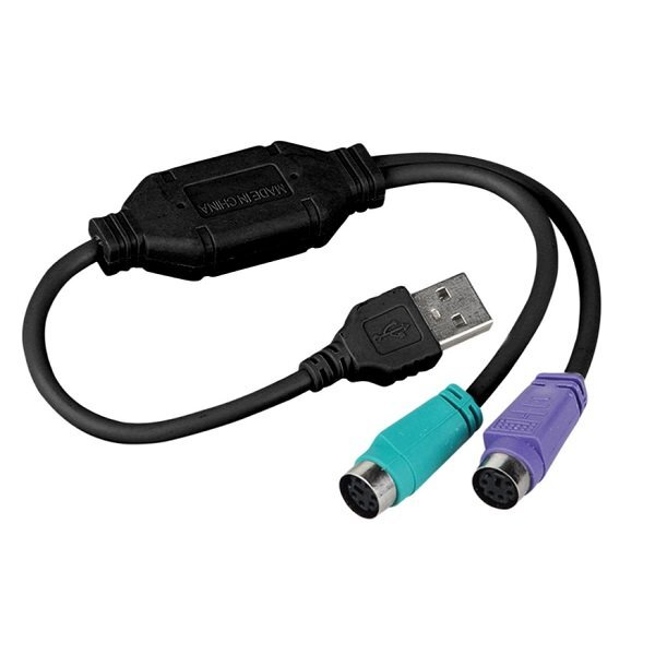 【vaps_3】PS/2-USB変換アダプタ 《ブラック》 PS2 to USB アダプター 送込の画像1