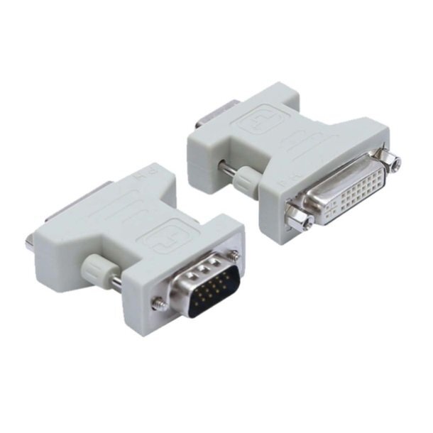 【vaps_7】DVI-I 29pin(24 + 5) メス - VGA 15pin オス 変換アダプタ 《ホワイト》 29pin D-SUB アダプター 送込の画像1