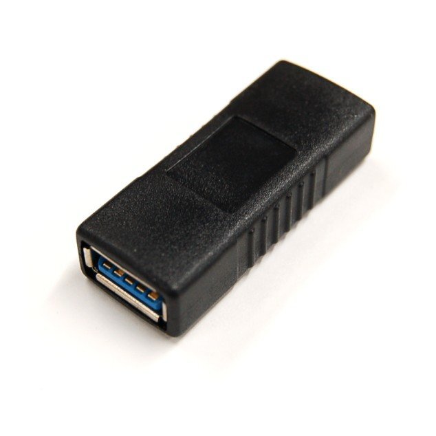 【vaps_3】USB3.0 変換アダプター 《ブラック》 USB3.0 A(メス)-USB3.0 A(メス) 延長 アダプター LY-8013-BK 送込_画像2