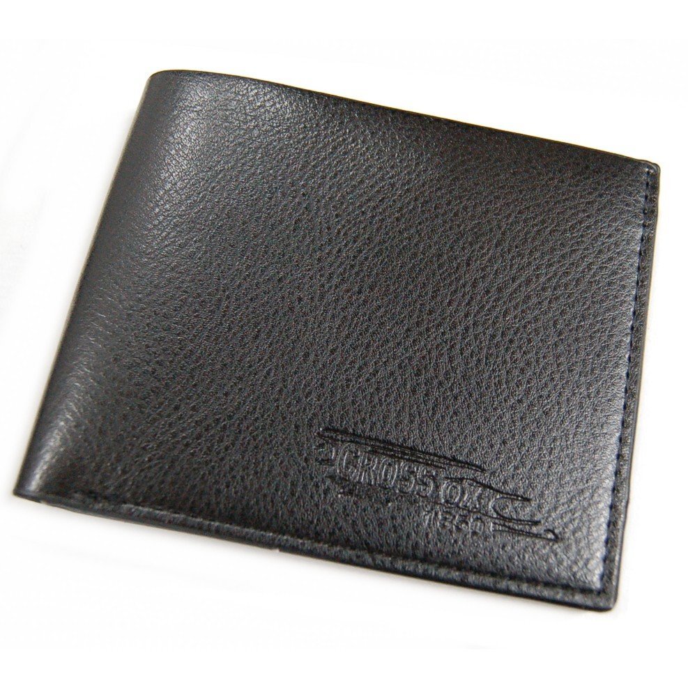 【vaps_6】メンズ 二つ折り財布 レザー調 横型 ブラック 財布 カード入れ カード収納 札入れ 定期入れ シンプル ビジネス 送込_画像1