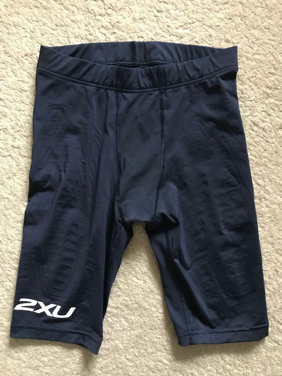 2XU ランコンプショーツ　 ハーフタイツ MCS タイツ ランニング　ネイビー　XS