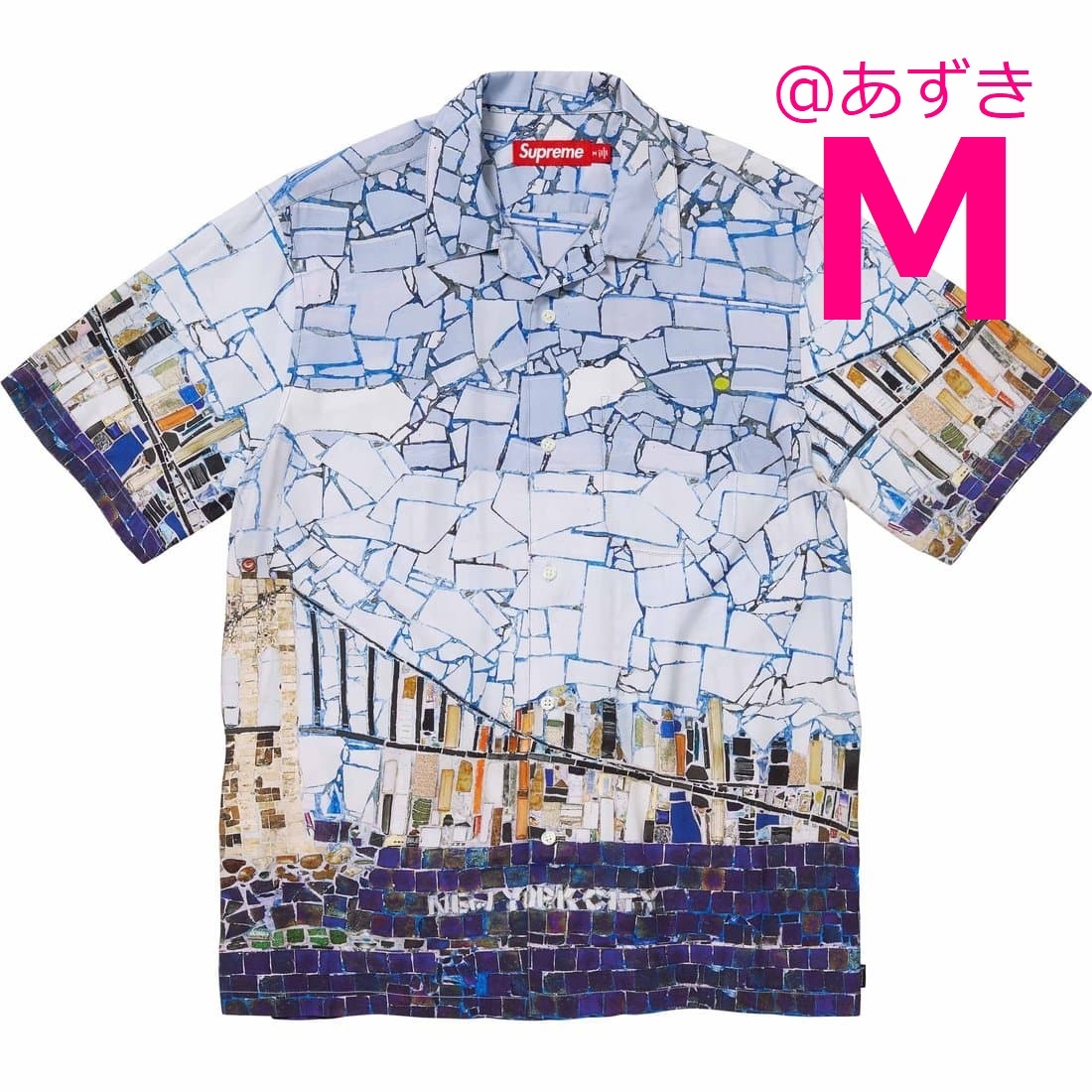 【新品未使用 M】Supreme Mosaic S/S Shirt Multicolor シュプリーム モザイクシャツ マルチカラー 半袖 モザイク シャツ_画像1