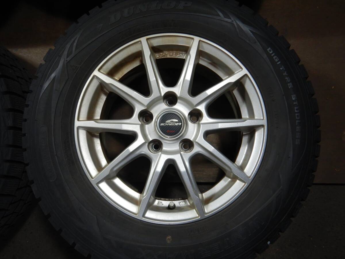 (H3026) A-TECH SCHNEIDER 15×6J+45 ホイール 215/65R15 スタッドレスタイヤ4本_画像2