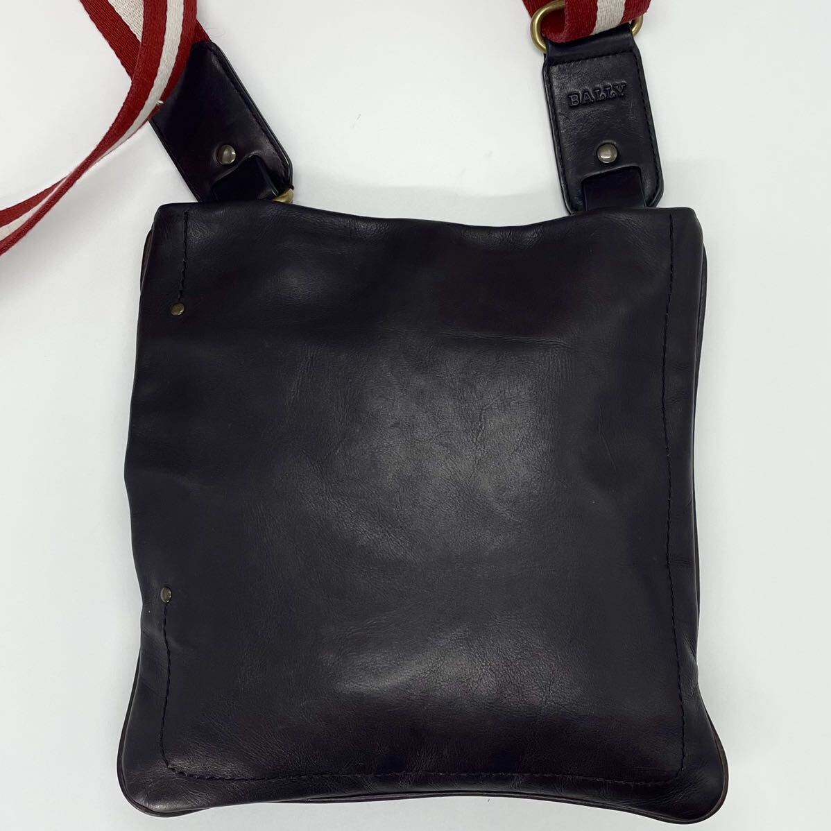 【極美品】BALLY バリー ショルダーバッグ ボディバッグ サコッシュ クロスボディ 斜め掛け メンズ トレスポ レザー 本革 ダークブラウン_画像1