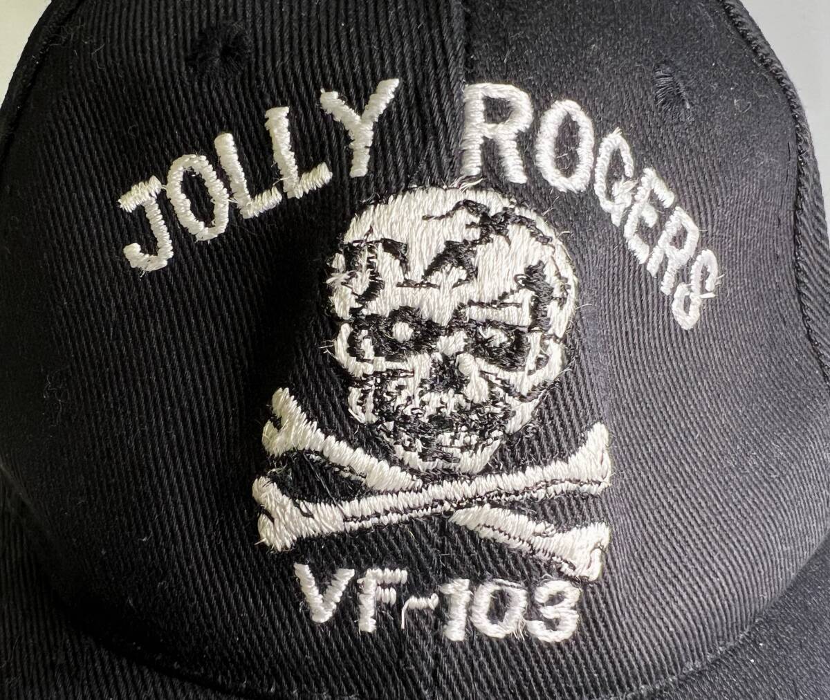 【レア:ダイヤモンド商会手刺繍】米海軍 F-14B戦闘飛行隊 VF-103 Jolly Rogers 部隊章キャップ（帽子）の画像5