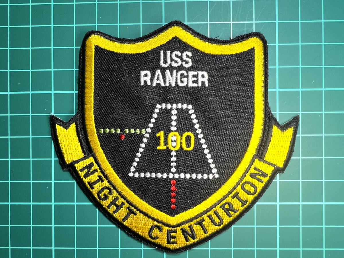 【ナイトセンチュリオンパッチ】CVN-61 USS RANGER(レンジャー）100 NIGHT CENTURION(夜間着艦100回) E001の画像1