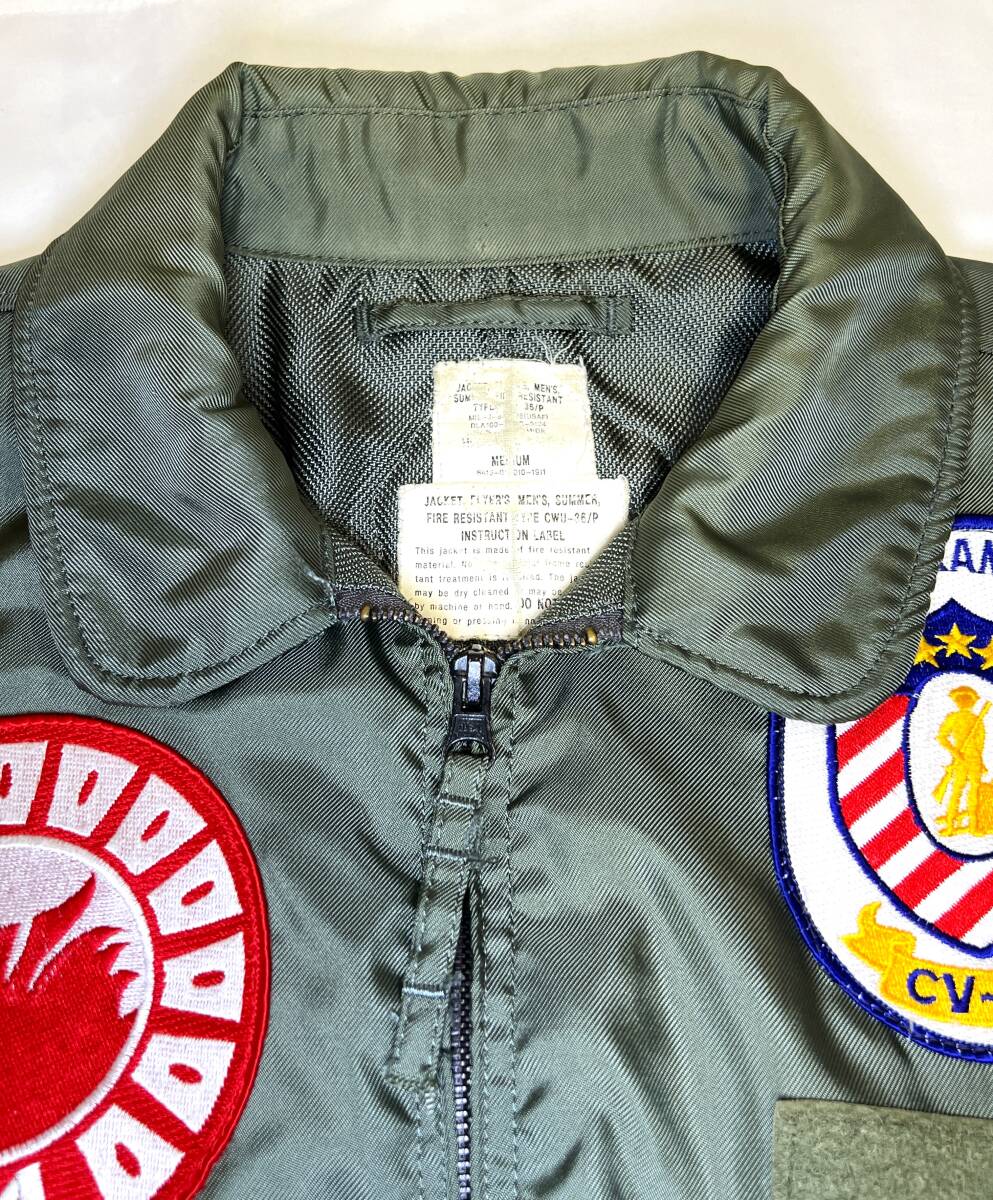 [ old clothes ]HOUSTON CWP-36/P flight jacket rice navy VF-1 WOLFPACK (F-14A TOMCAT/CVW2/CV-61 1993 Persian Gulf) specification 