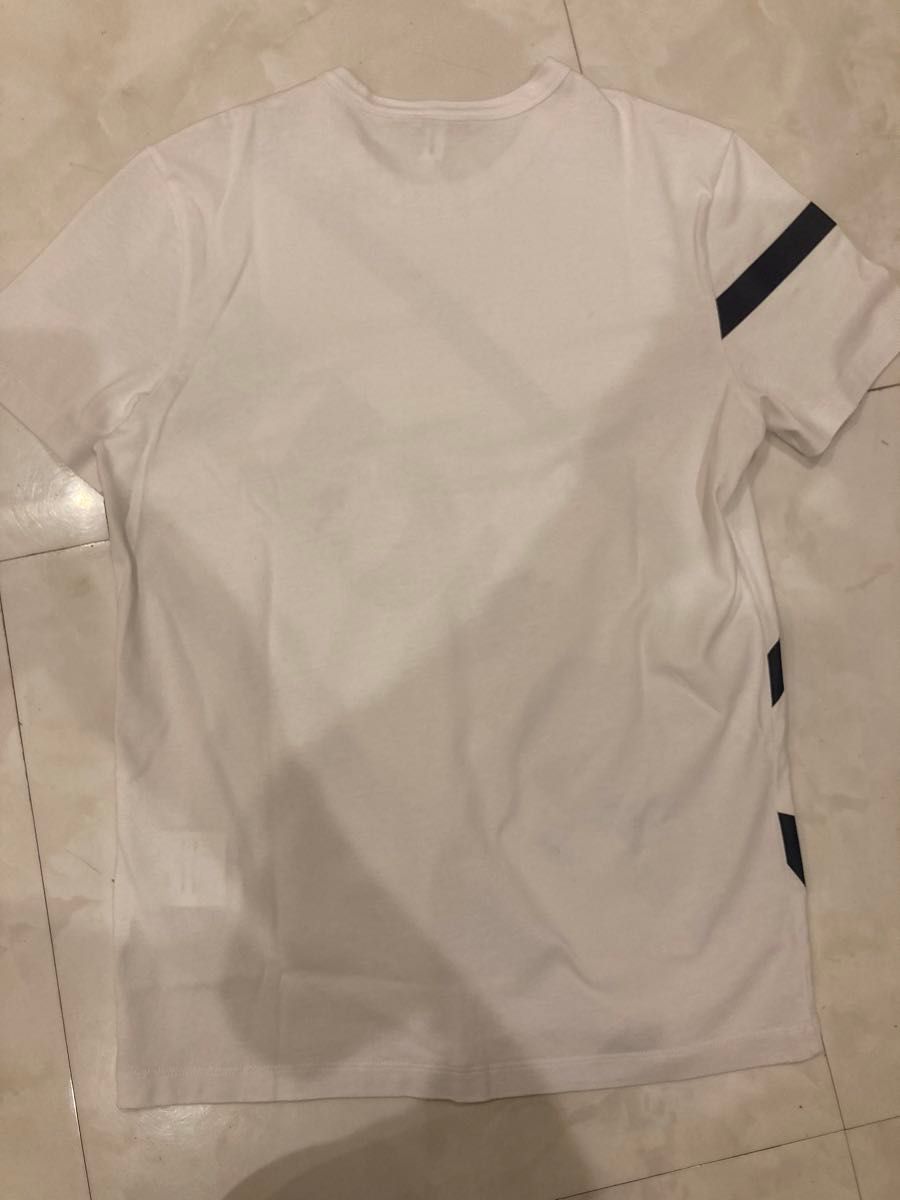 サイズS】クリーニング済　モンクレール クロスロゴ　半袖Tシャツ 白　ホワイト