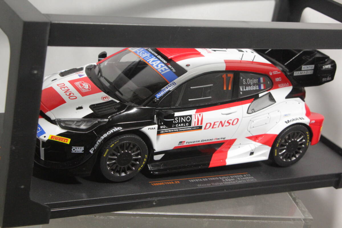 IXO 1/18 トヨタ GR ヤリス RALLY1 #17 オジェ 2023年 モンテカルロ ラリー 優勝の画像3