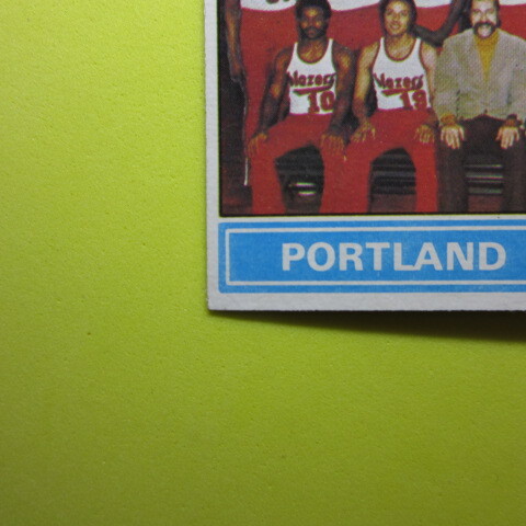 NBA 1975-76 Topps #218 Portland Trailblazersの画像6