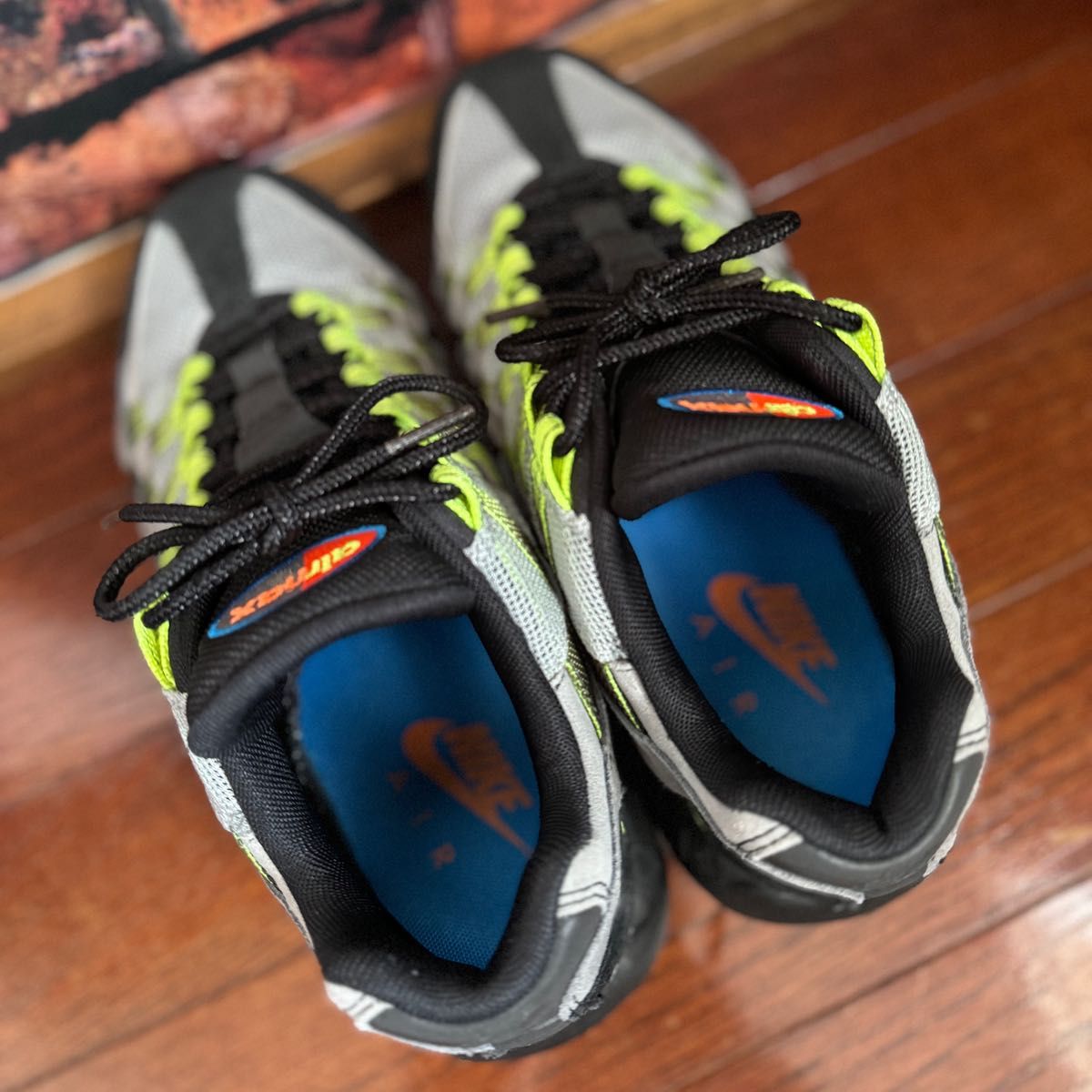 NIKE ★ Air Max 95 Woven Volt Black ★ 送料・関税込 NIKE】Air Max 95 WOVEN BLACK/PHOTO BLUE-VOLT-SOLAR RED