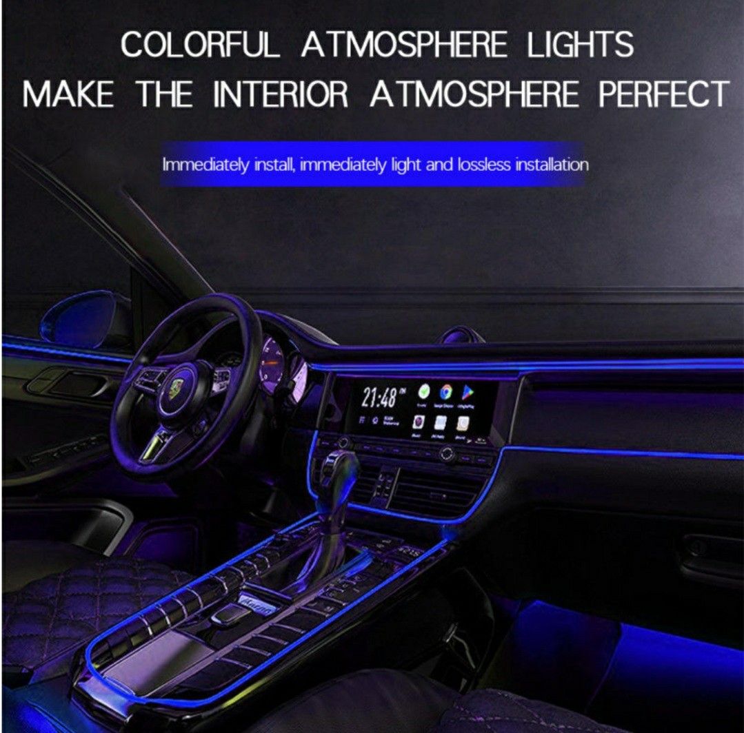 12V LED ライト テープ RGB  車内用 車 ７色変化 イルミネーション フットランプ 足下照明  USB 式 2M 