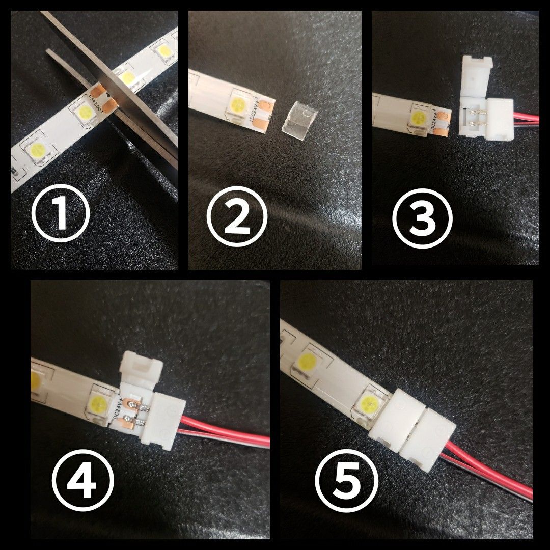 スーパーブライト 正規品 24V LED テープライト 防水 5m×1本 レッド ワンタッチコネクター 2本付き トラック用品