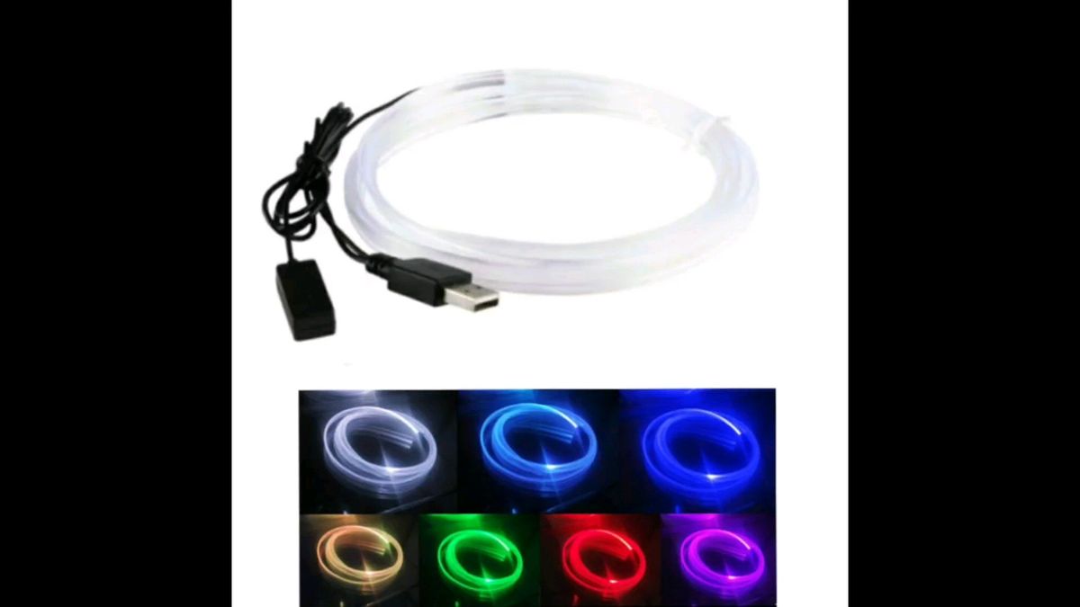 12V LED ライト テープ RGB 車内用 車 ７色変化 イルミネーション フットランプ 足下照明 USB 式 2M 