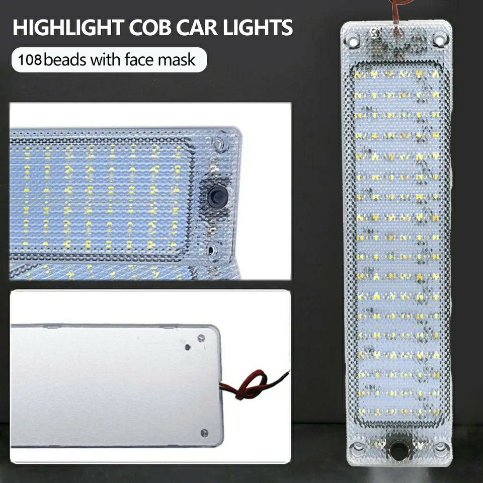 LED 車 ルームランプ 車内照明 室内灯  ライト 12V 24V 兼用 後付け バス トラック 作業灯 ホワイト 電球色 1本