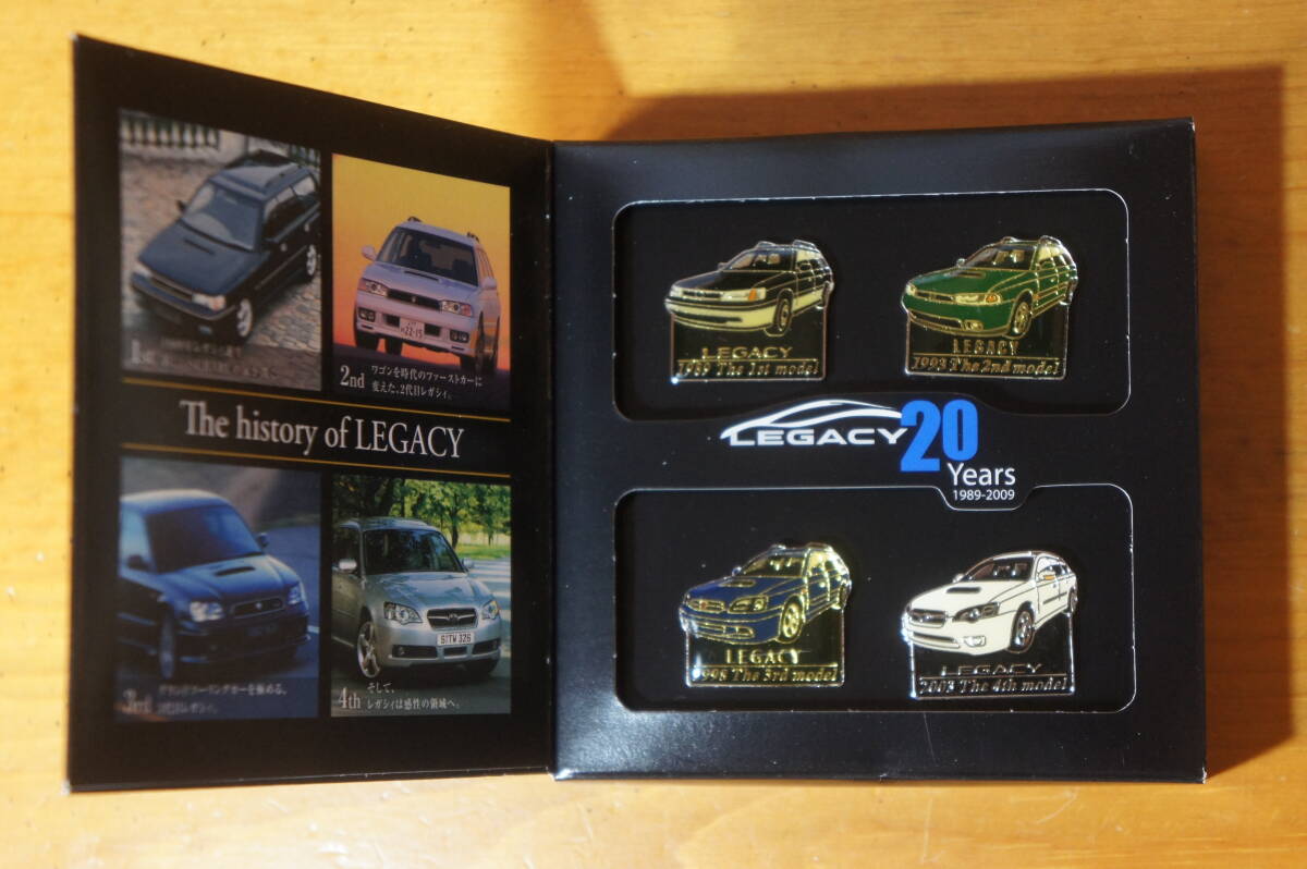 ピンバッジ スバル レガシー20周年 SUBARU LEGACY 20YEARS 1989-2009 新品・未使用 The History of LEGACY_画像2