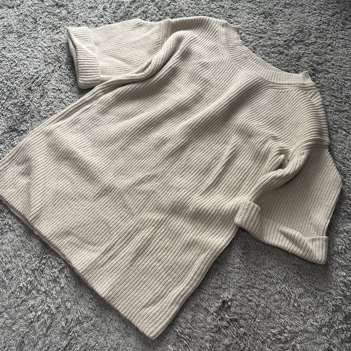 pa flow ru sleeve knitted tunic beige F* new goods 29
