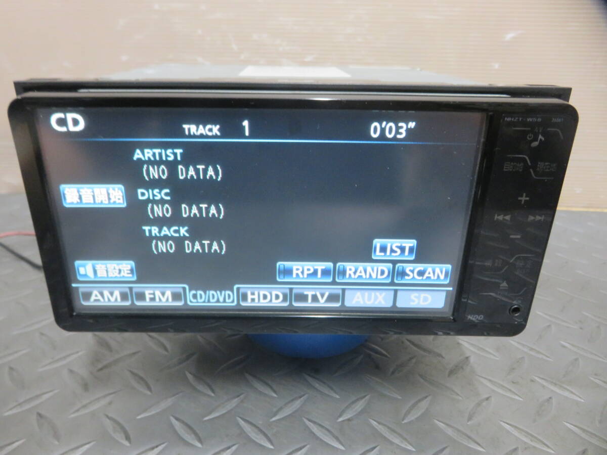 動作保証付 W3132 トヨタ純正 HDDナビ NHZT-W58 TVフルセグ内臓　タッチパネル正常　CDDVD再生OK　地図2012年_画像6