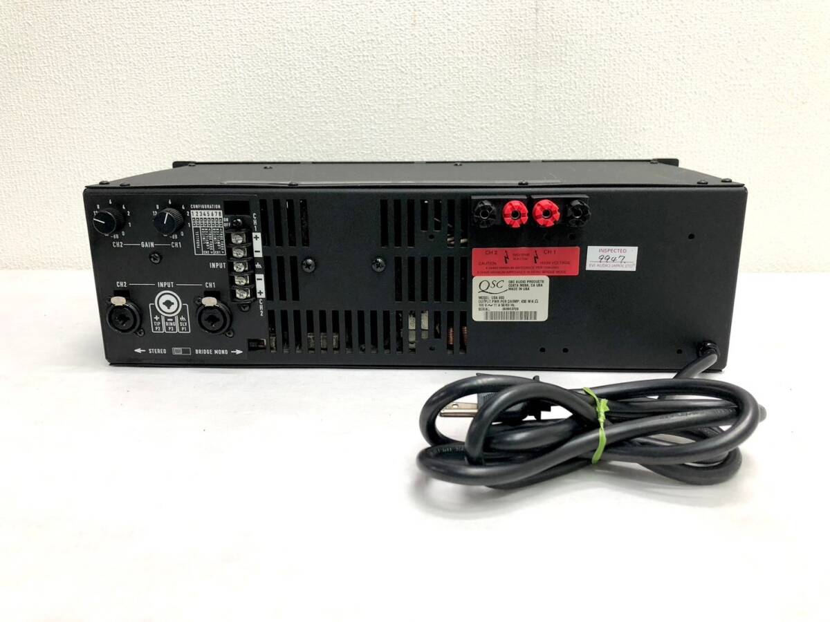 A412-24 QSC USA900 PROFESSIONAL AMPLIFIER 業務用2chパワーアンプの画像7