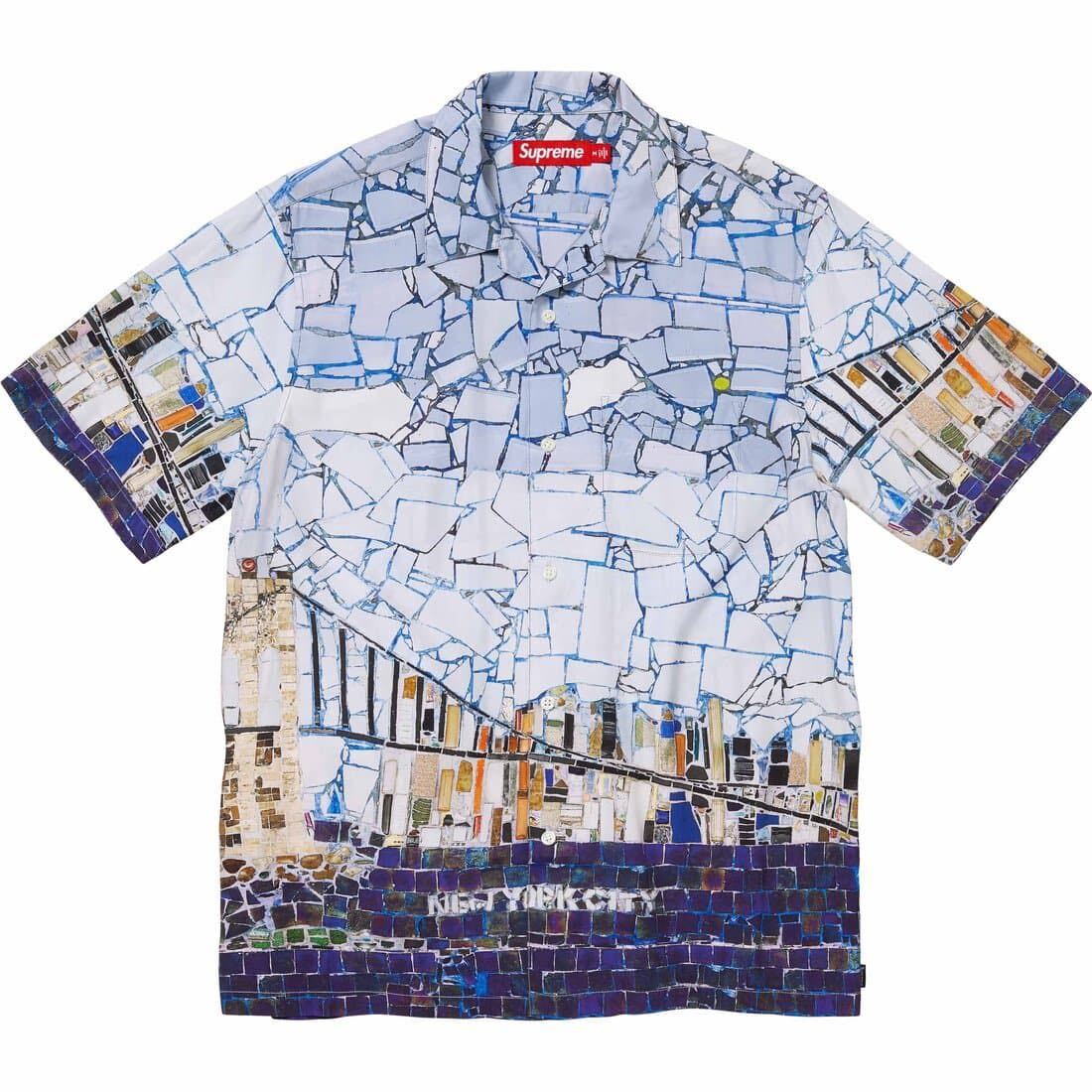 新品 Supreme 24SS Mosaic S/S Shirt シュプリーム モザイク 半袖 シャツ Rayon レーヨン Multicolor マルチカラー L Large_画像1