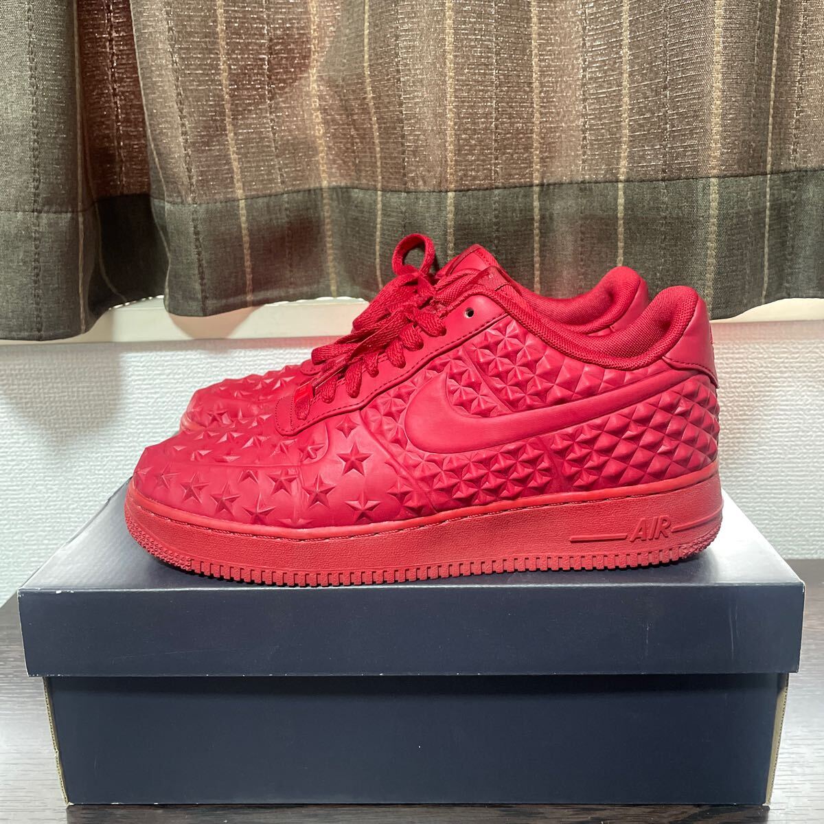 美品 26.5 cm US 8.5 Nike Air Force 1 Low Independence Day Red ナイキ エアフォース1 ロー 独立記念日 レッド 789104-600の画像1