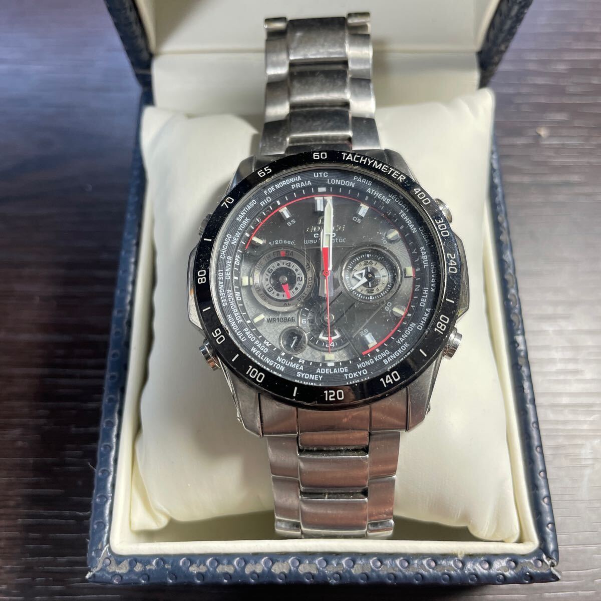 美品 CASIO EDIFICE カシオ エディフィス 腕時計 EQW-M1000D 5061 JA 電波ソーラー 付属品完備の画像1