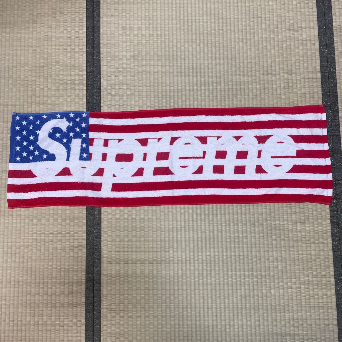 激レア 美品 Supreme 12SS Flag Towel シュプリーム フラッグ タオル 星条旗の画像1