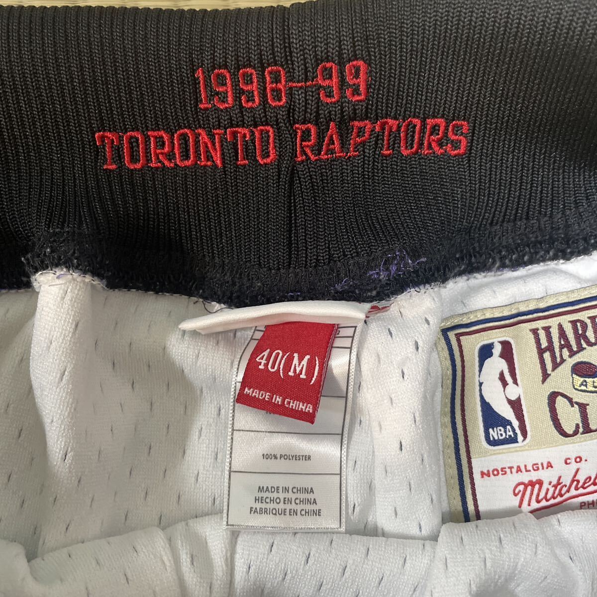 美品 Mitchell & Ness NBA Toronto Raptors Authentic Short ミッチェルアンドネス ラプターズ オーセンティック ショーツ 1998-1999 Mの画像4