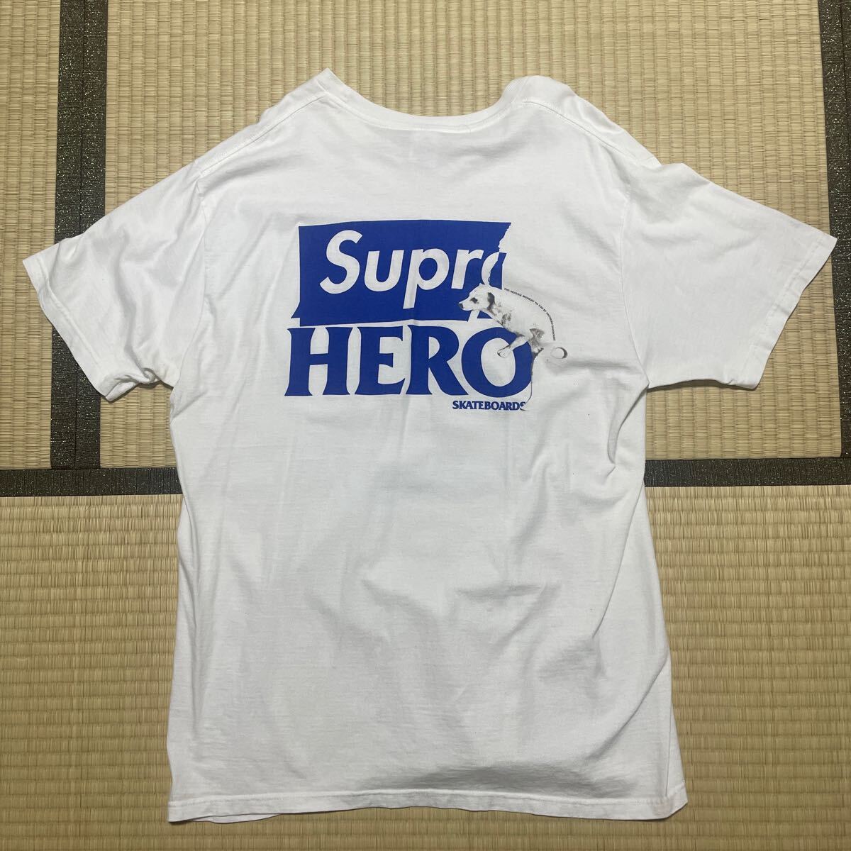 美品 Supreme 22SS Supreme Antihero Dog Tee シュプリーム アンタイヒーロー ドッグ 犬 Tシャツ White ホワイト 白L Largeの画像1