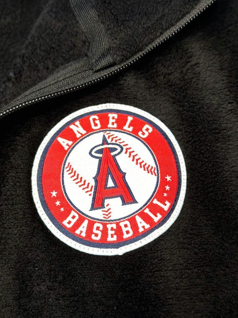 (送料無料)新品未使用品 Angels MLB エンゼルス 保温 裏起毛 メンズ フリースジャケット☆サイズM 胸囲88〜96㎝、身長165〜175㎝_画像3