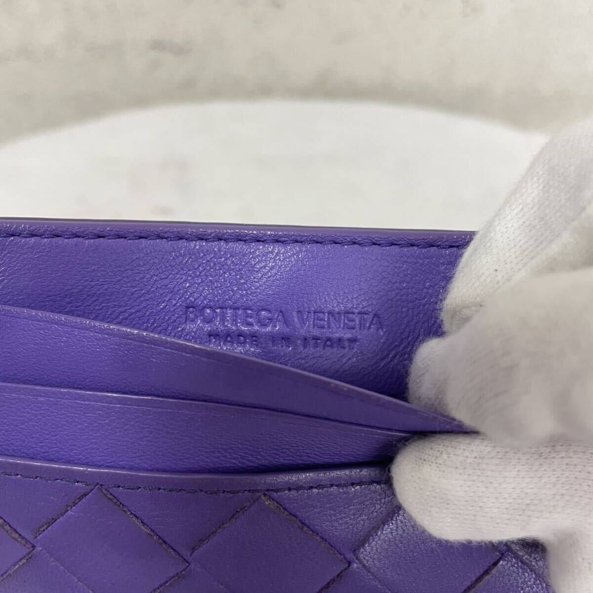 [ предметы роскоши. высшее .]BOTTEGA VENETA Bottega Veneta maxi сетка футляр для карточек чехол для проездного билета кожа натуральная кожа лиловый 