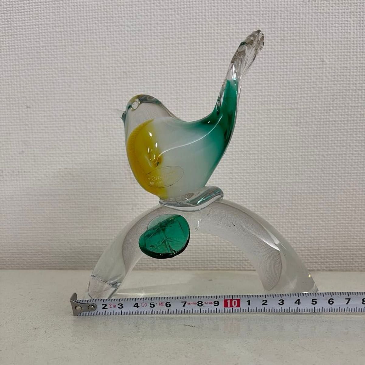 曽我ガラス　鳥の置物　 ガラス インテリア ビンテージ