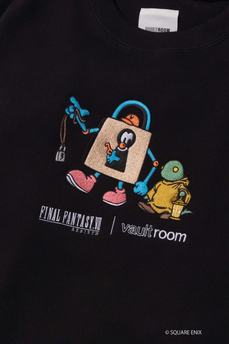 VR × TONBERRY CREWNECK 〈FFVII REBIRTH × vaultroom〉 / BLK Mサイズ