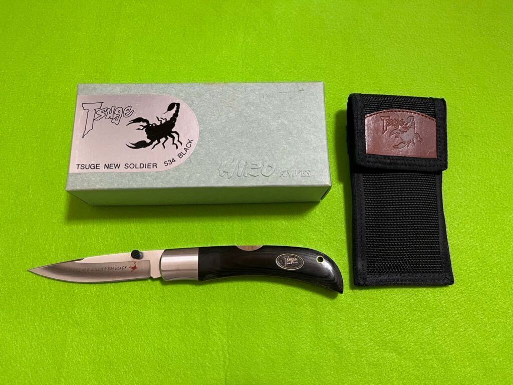 柘植 ニューソルジャー534 HIRO KNIVES・フォールディングナイフ アウトドア キャンプ サバイバル_画像1