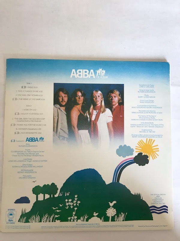 # rare UKo Rige #ABBA-aba/THE ALBUM 1977 year britain EPIC see opening jacket with HYPE sticker!
