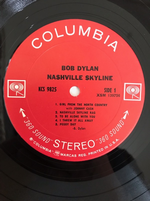 ■USオリジ■BOB DYLAN-ボブ・ディラン/NASHVILLE SKYLINE 1969年 米COLUMBIA 初版2 EYEラベル EX/EX COPY！の画像2