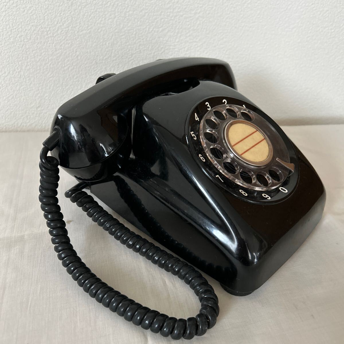  black telephone Showa Retro telephone machine 1 point * antique dial type Japan electro- confidence telephone . company interior telephone telephone machine 