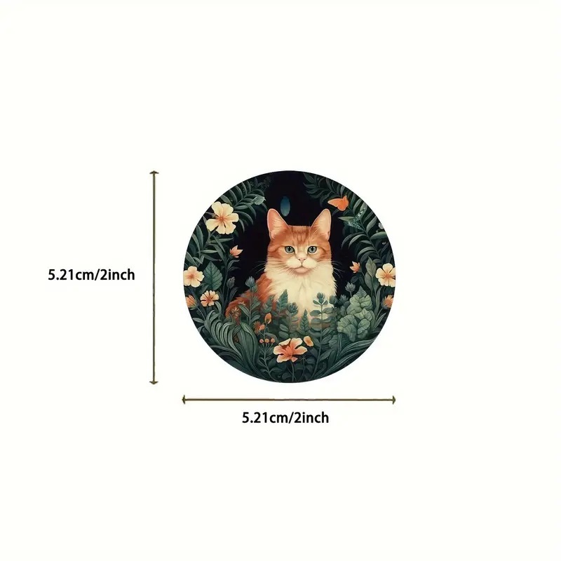 50枚の丸い猫ステッカー 素材 ジャンクジャーナル コラージュ  手帳デコ  の画像7