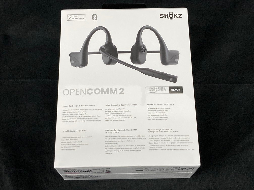 FOCAL POINT フォーカルポイント ワイヤレス骨伝導ヘッドセット SHOKZ OPENCOMM2 SKZ-EP-000022 未開封品【CDAI8057】の画像2