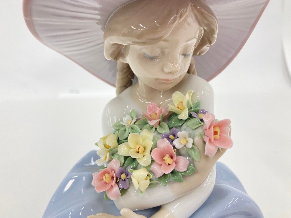 LLADRO リヤドロ 花の香りにつつまれて/私のことも忘れないで 陶器 人形 フィギュリン 2点 セット【CDAK9021】_画像4