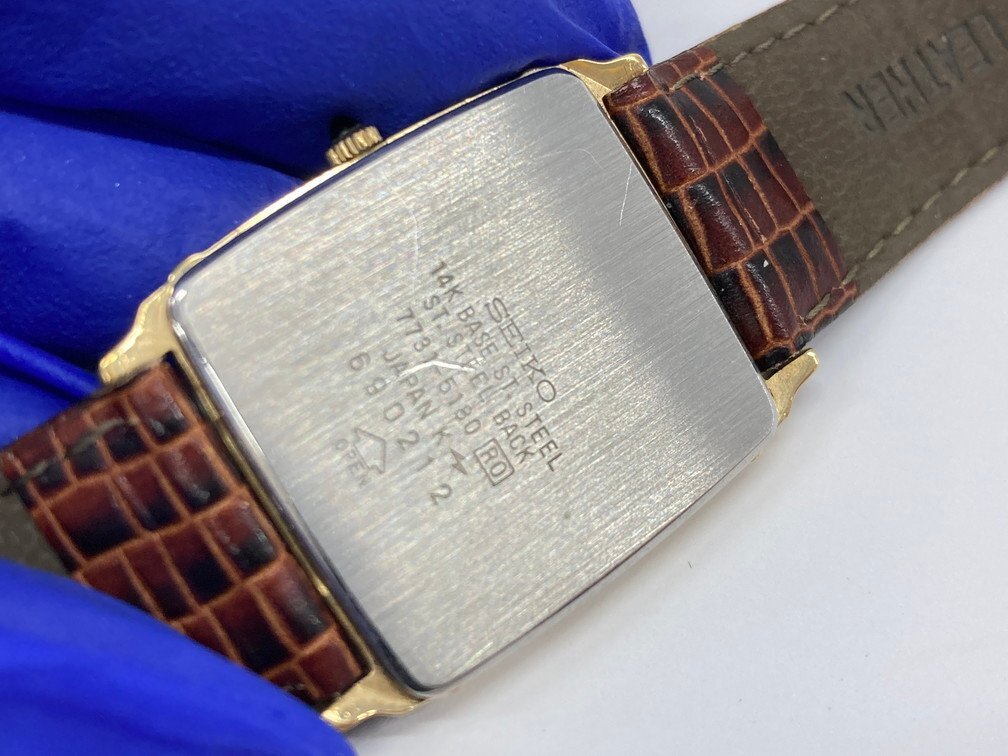 SEIKO セイコー 腕時計 ドルチェ 7731-5180 クオーツ 14K 総重量20.6ｇ【CDAK7014】の画像5