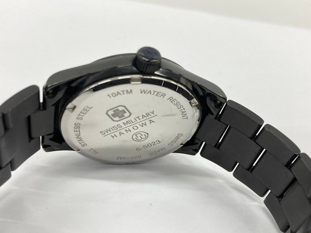 SWISS MILITARY スイスミリタリー 腕時計 SS 6-5023 クオーツ 箱・付属品付き 不動品【CDAL7068】の画像6