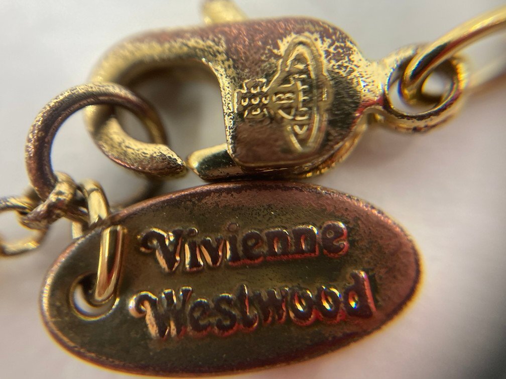 Vivienne Westwood ヴィヴィアンウエストウッド オーブ ラインストーン付き ネックレス 箱付き【CDAU4015】の画像5